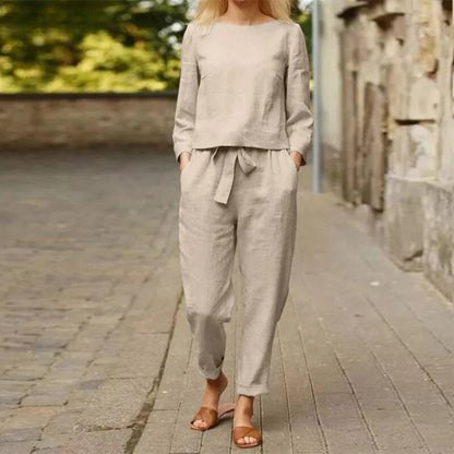 Alma - Comfortable 2-piece linen set