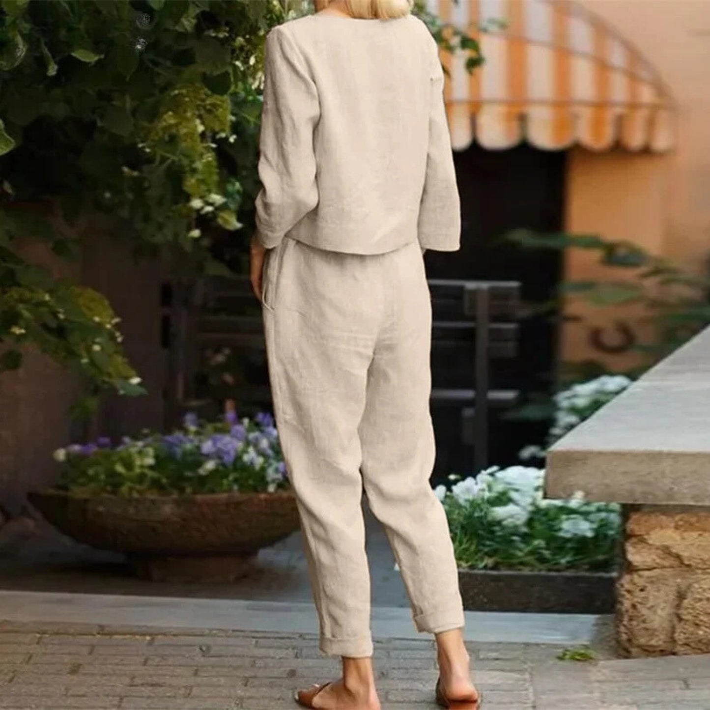Alma - Comfortable 2-piece linen set