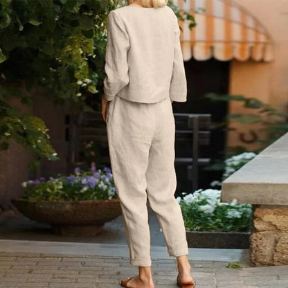 Alma - Comfortable 2-piece linen set