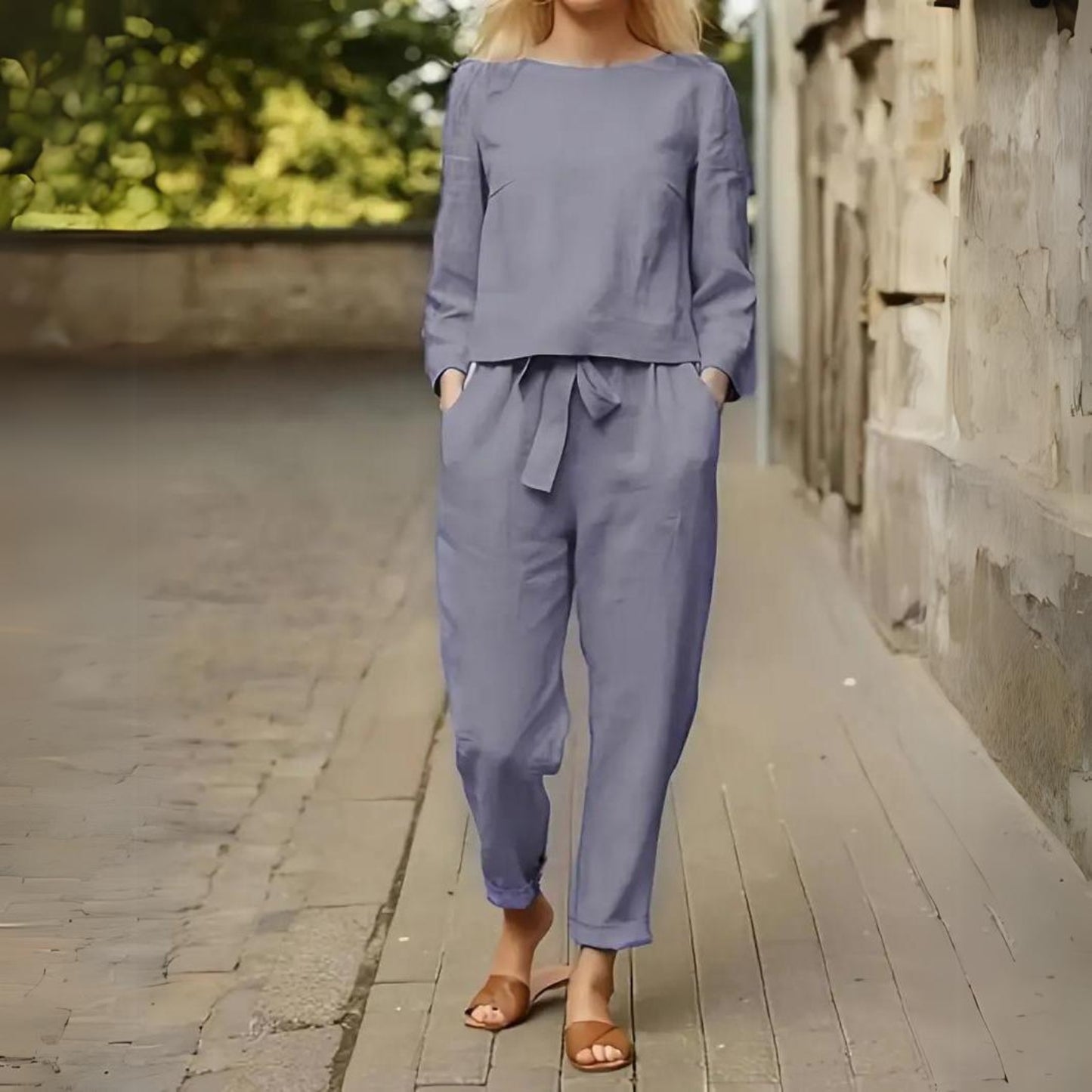 Alma - Comfortable 2-piece linen set