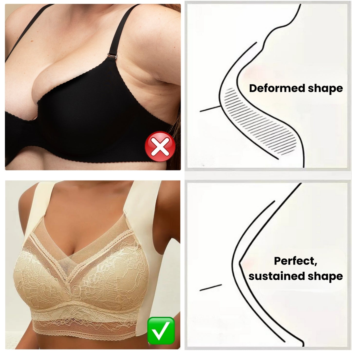 PureLine® - Push-up bra No-Wire (Pack of 3)