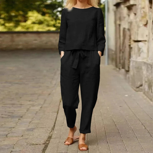 Alma - Comfortable 2-piece linen set