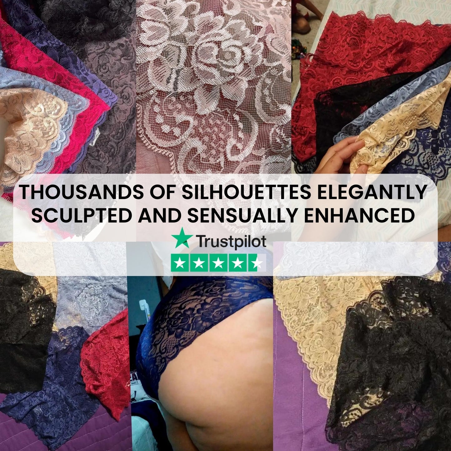 ShapEase - Sexy high-waisted lace panties