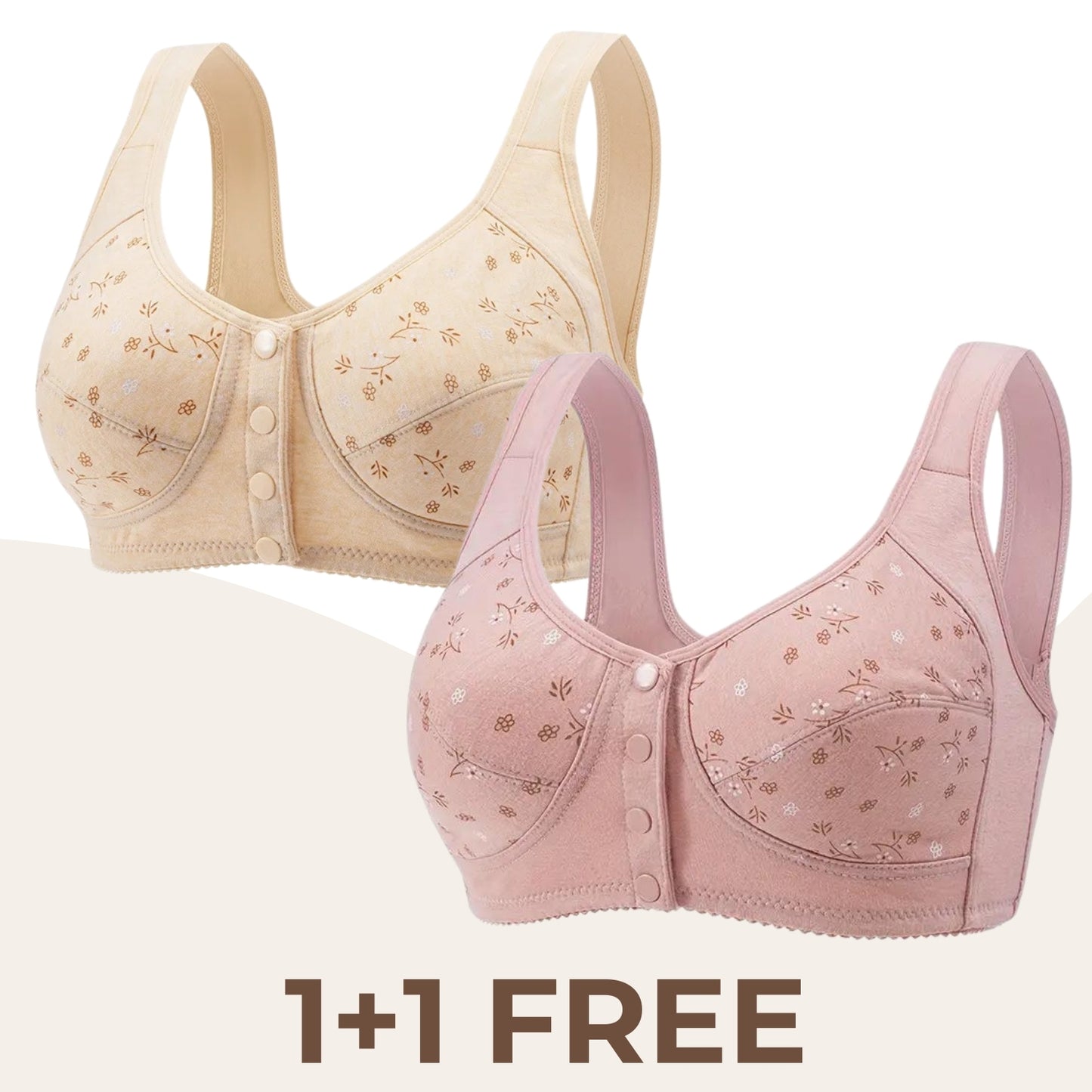Volupta - (1+1 free) Comfortable support bra with closure