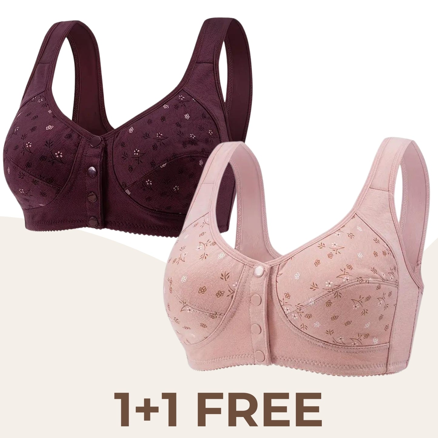 Volupta - (1+1 free) Comfortable support bra with closure