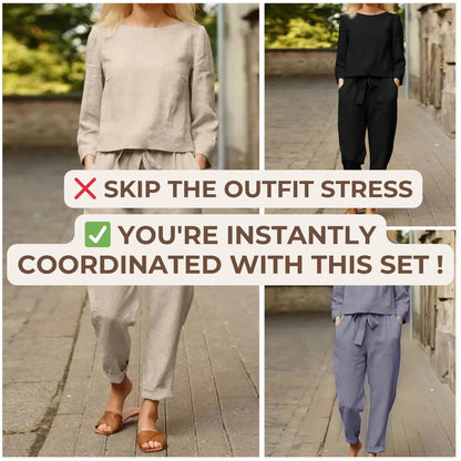 Alma - Comfortable 2-piece linen set