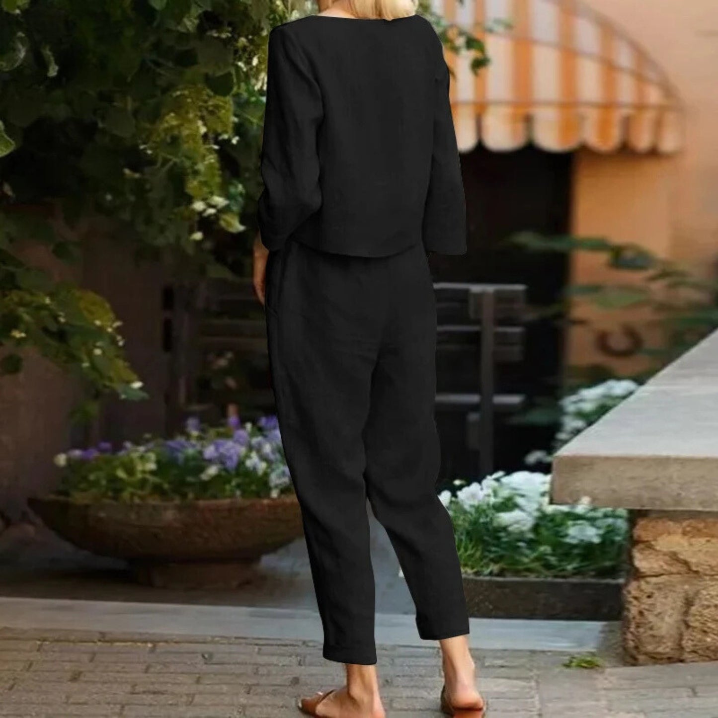 Alma - Comfortable 2-piece linen set
