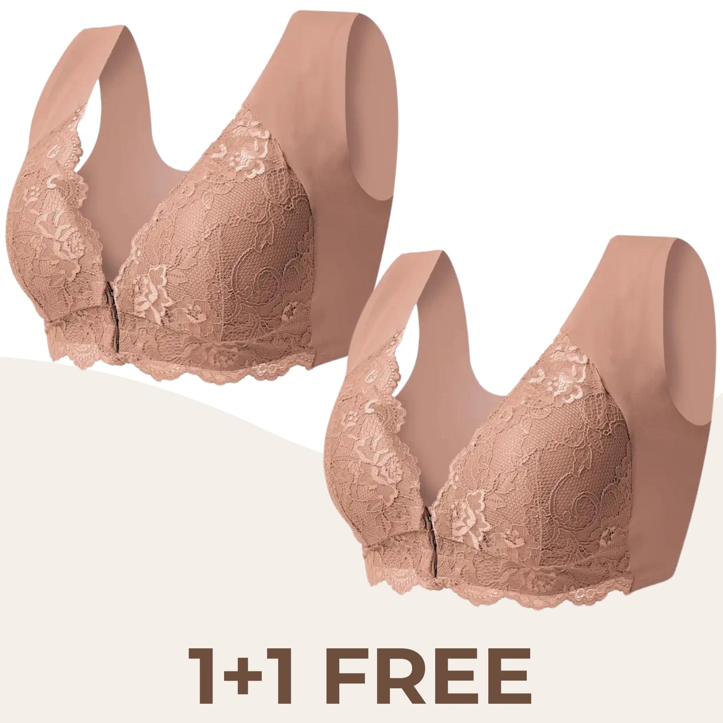 Eleva - (1+1 free) Comfortable support bra with closure