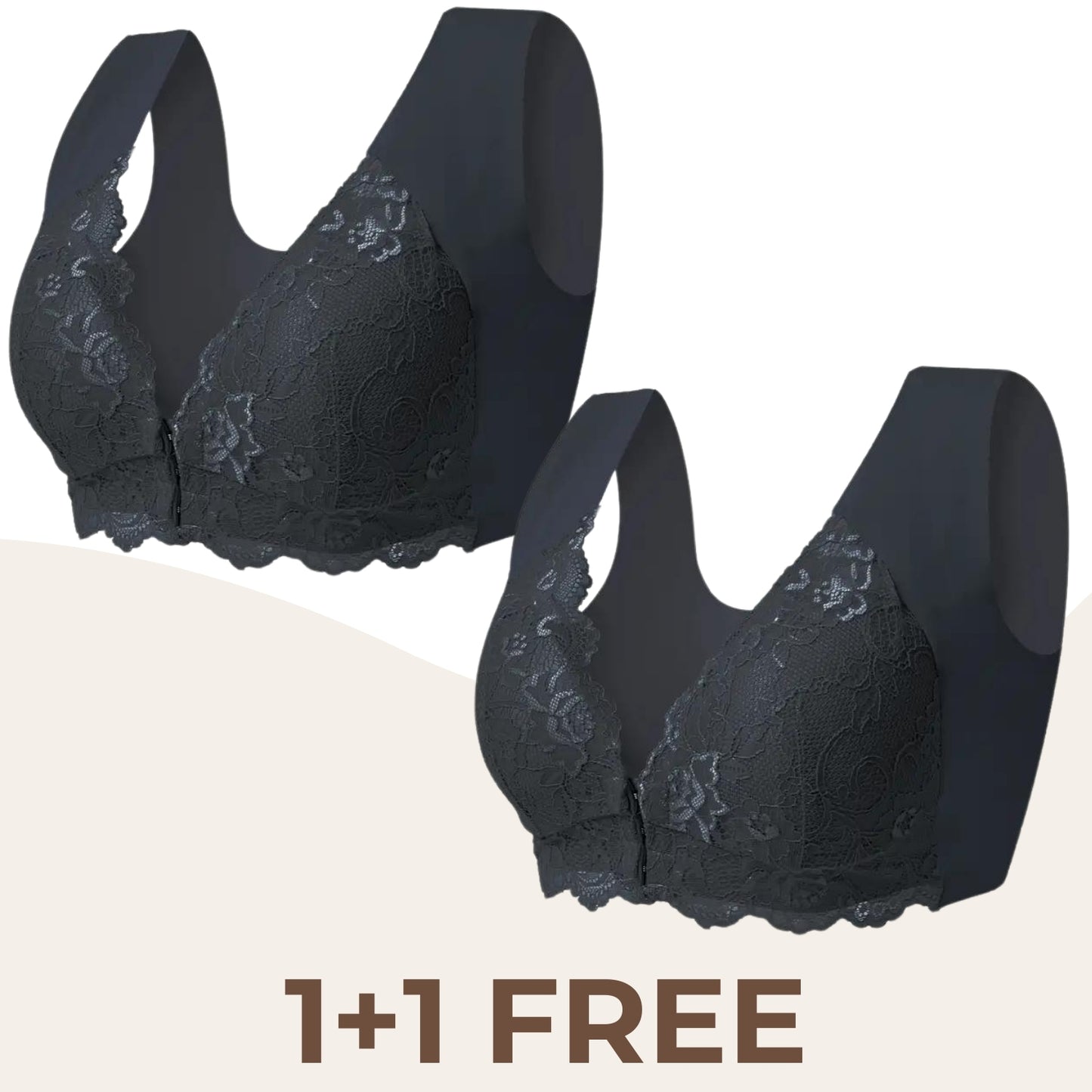 Eleva - (1+1 free) Comfortable support bra with closure