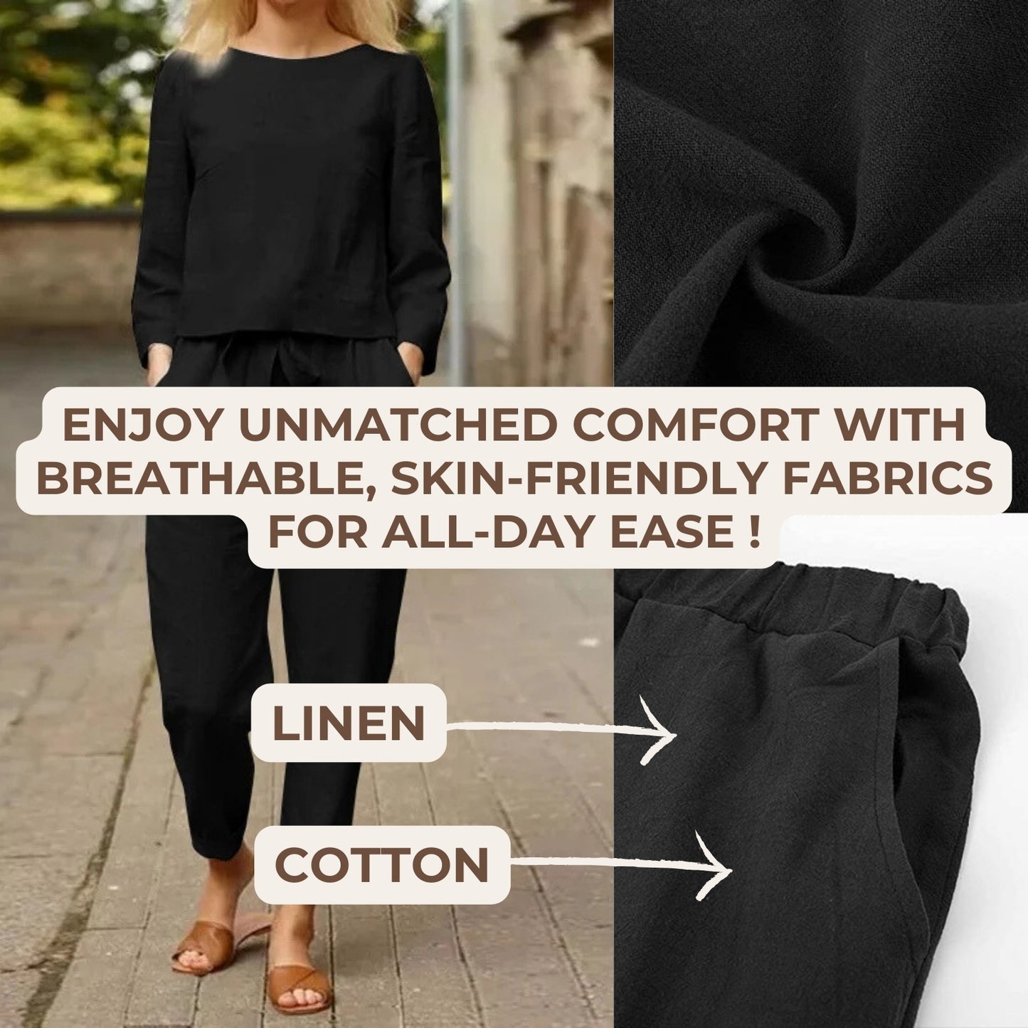 Alma - Comfortable 2-piece linen set
