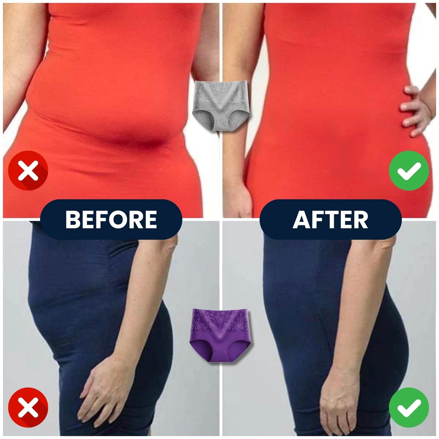 PureForm® - High waisted panties (Pack of 3)