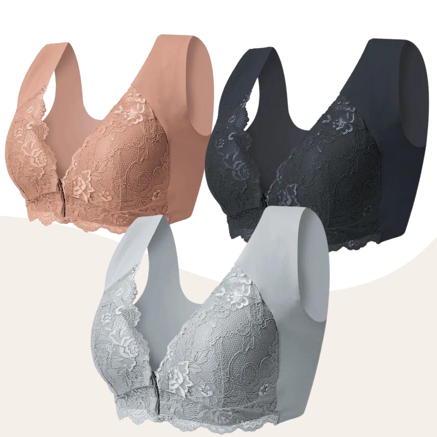 Eleva - (1+1 free) Comfortable support bra with closure