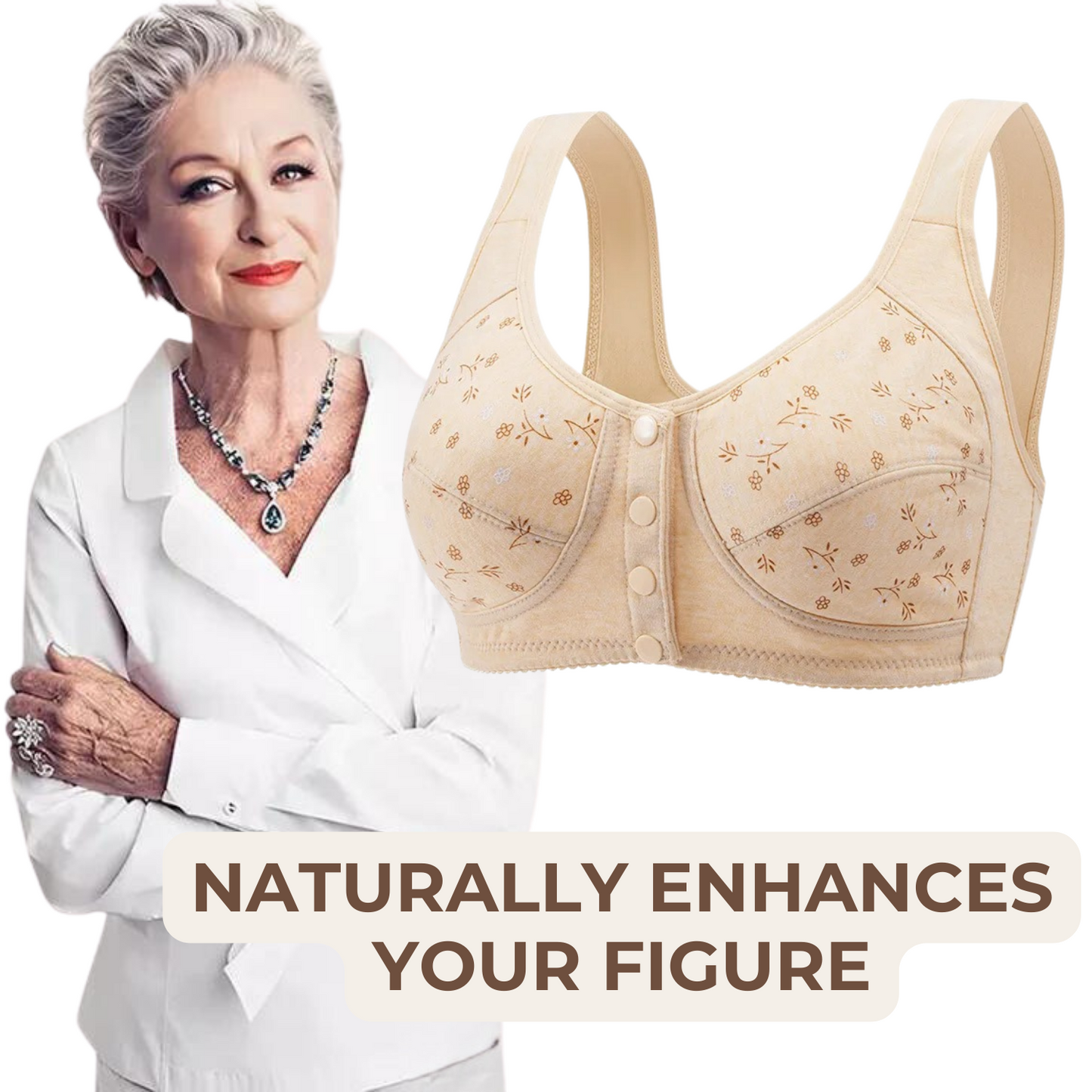 Volupta - (1+1 free) Comfortable support bra with closure