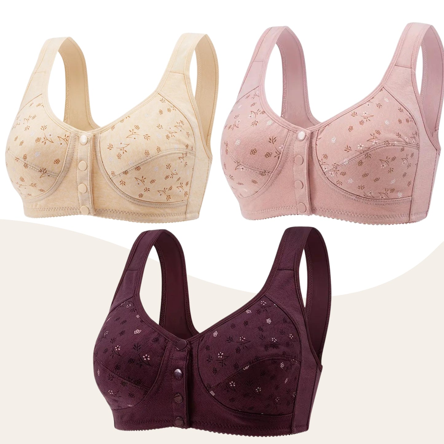 Volupta - (1+1 free) Comfortable support bra with closure